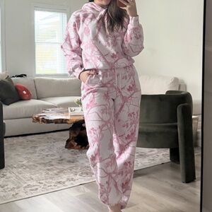 Abercrombie Pink Camo Hoodie and Joggers Set